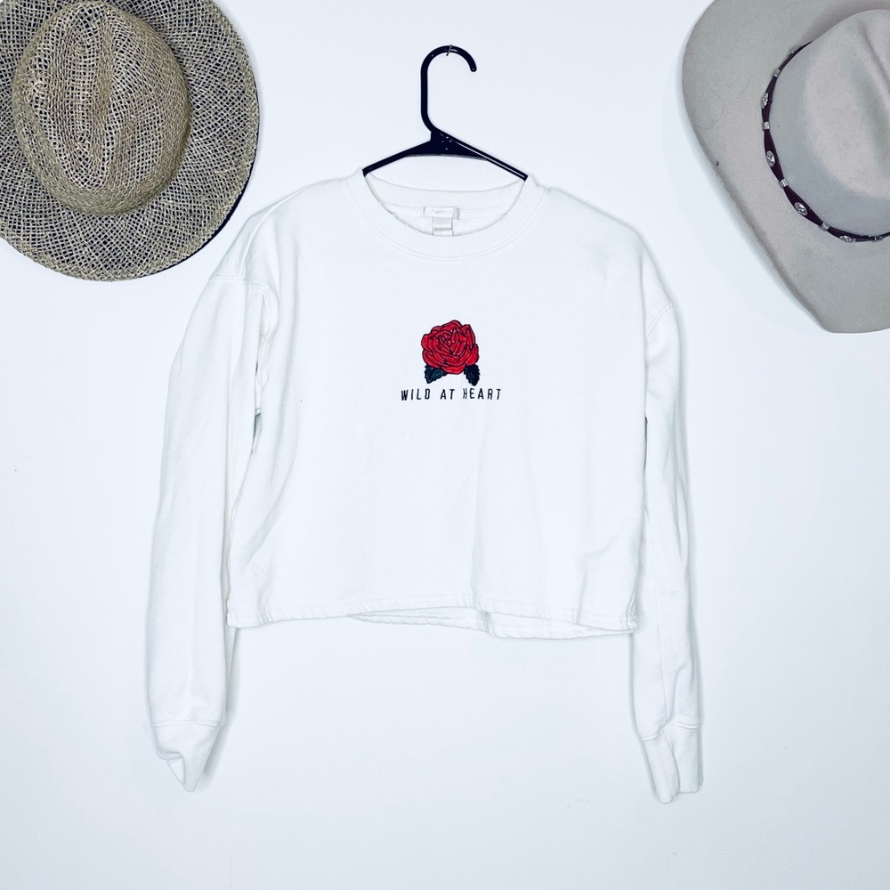 "Wild at heart" crop sweater